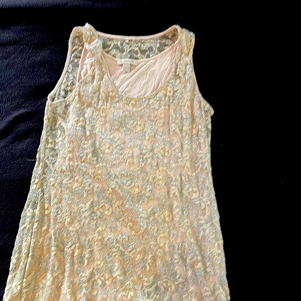 Pale pink two layer lace tank
